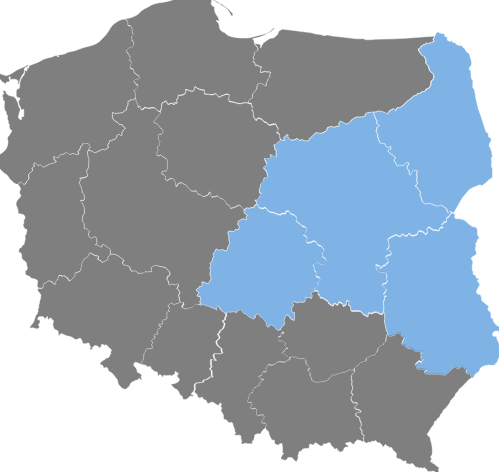 Mapa Oddział Warszawa