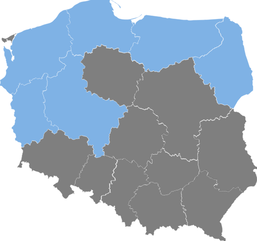 Mapa Region Północ